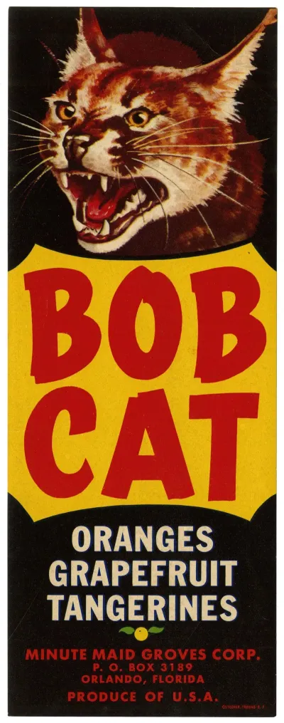 Bob Cat Citrus Label