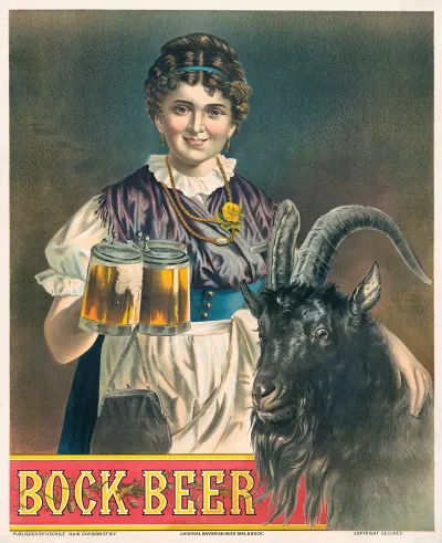 Bock Beer Original Bavarian Beer Girl Bock