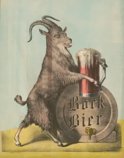 Bock Bier Legend In Stone Appears On Barrel Head