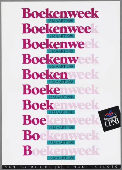 Boekenweek 16 Maart 1988 Boekenweek 26 Maart 1988