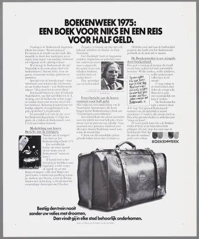 Boekenweek 1975 Een Boek Voor Niks En Een Reis Voor Half Geld
