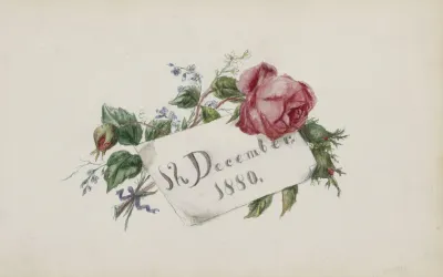 Boeket Met Bloemen En Een Vel Papier