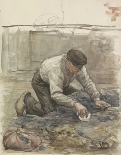 Boer Op Zijn Knieen