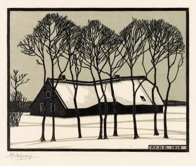 Boerderij In De Sneeuw