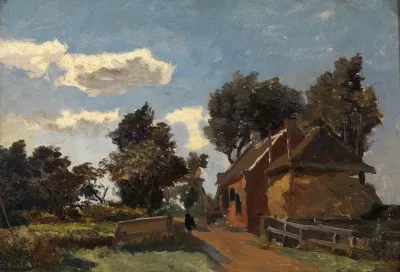 Boerderij Met Kapberg Aan Een Weg