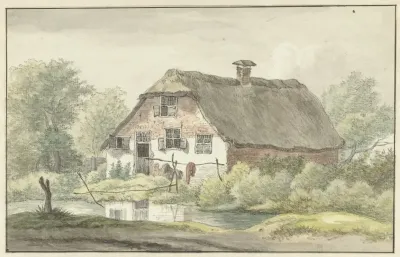Boerderij Met Rieten Dak