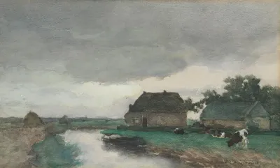 Boerderij Met Schuur Aan Een Vaart