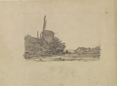 Boerderij Met Windmolen