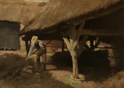 Boerenerf Boerderij Met Hooischuur