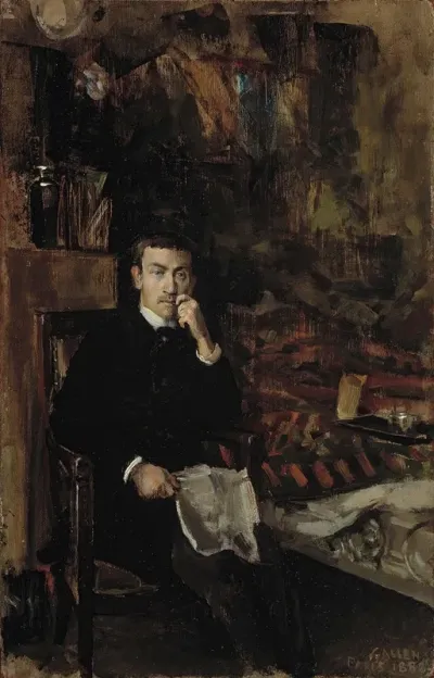Boheme Portrait Of The Norwegian Artist C A Dornberger