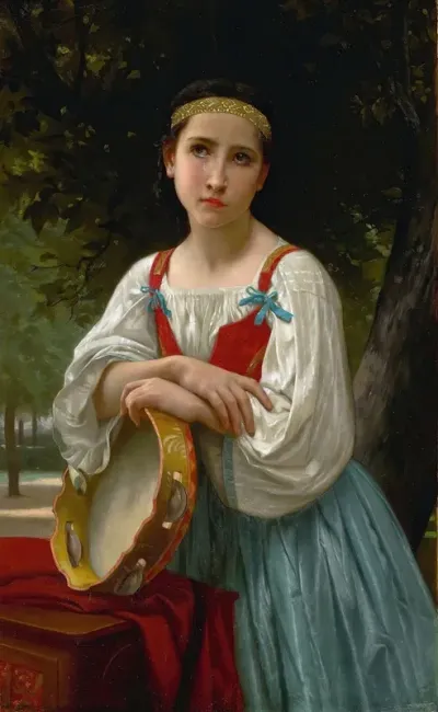 Bohemienne Au Tambour De Basque