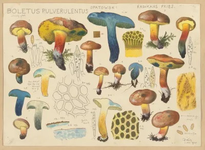 Boletus Pulverulentus Opatowski Radikans Fries