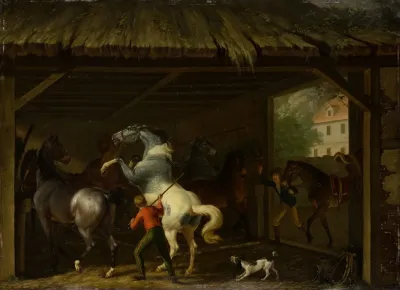 Bolting Horse In The Stable