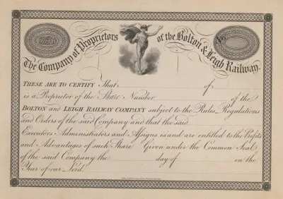 Bolton And Leight Railway Company Banknote