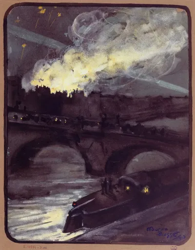 Bombardement De Paris En 1918 Incendie Rue De Rivoli 12 Avril 1918