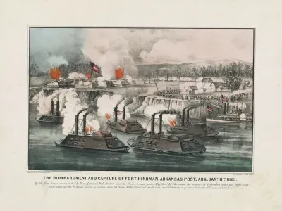 Bombardment And Capture Of Fort Hindman Arkansas Post Ark Jany 11th 1863
