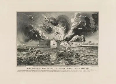 Bombardment Of Fort Pulaski Cockspur Island Geo 10th 11th Of April 1862