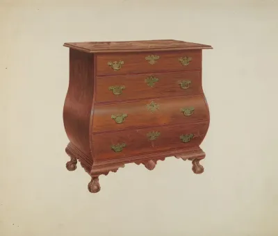 Bombe Front Chest Of Drawers