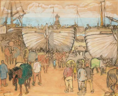 Bommen Op Het Strand Te Katwijk