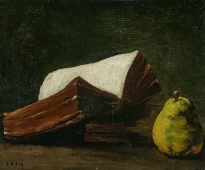 Book And Pear Livre Et A La Poire