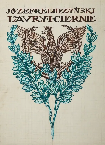 Book Cover Design Of The Volume Of Verse By Jozef Relidzynski Laurels And Thorns
