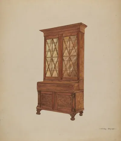 Bookcase And Writing Desk 2