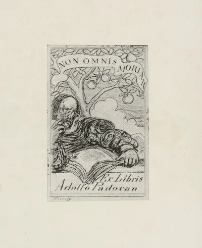 Bookplate Adolfo Padovan Non Omnis Moriar