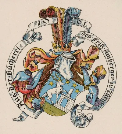 Bookplate Aus Der Bucherei Des Fritz Amberger Zu Zurich