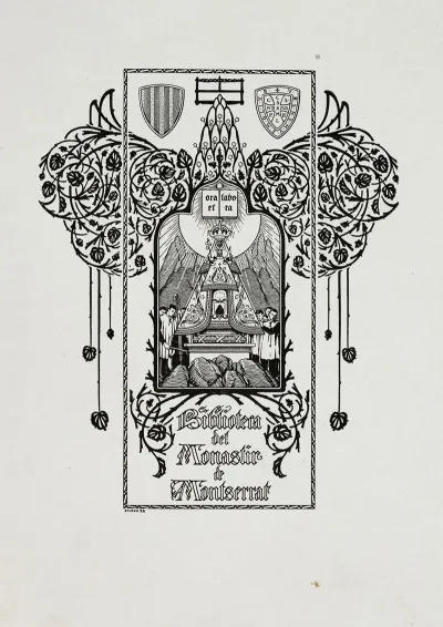 Bookplate Biblioteca Del Monastir De Montserrat