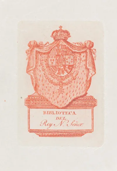 Bookplate Biblioteca Del Rey N Senor