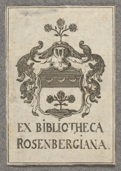 Bookplate Bookplate Of Henryk Wilhelm Rosenberg