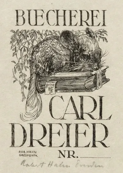 Bookplate Buecherei Carl Dreier Nr