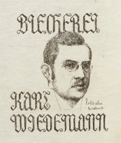 Bookplate Buecherei Karl Wiedemann