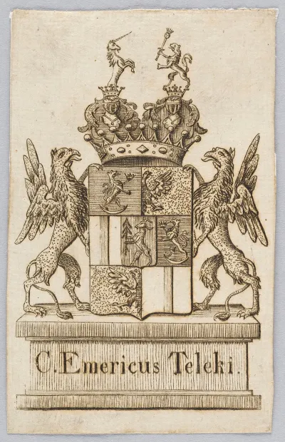 Bookplate C Emericus Teleki