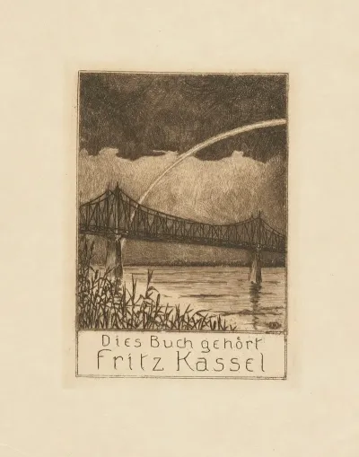 Bookplate Dies Buch Gehort Fritz Kassel