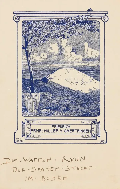 Bookplate Friedrich Frhr Hiller V Gaertringen