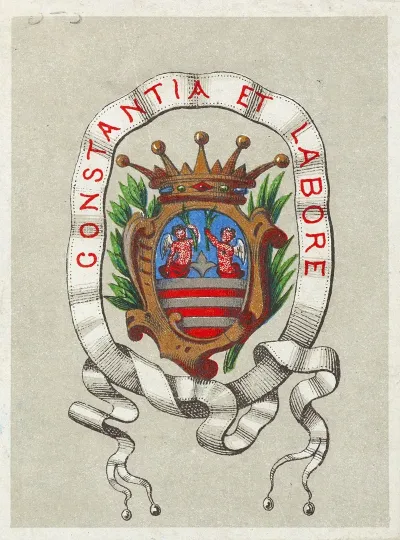Bookplate Giovanni Marchetti Constantia Et Labore