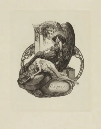 Bookplate Kekleimenon Des Kuntlers Eigenes Buchzeichen