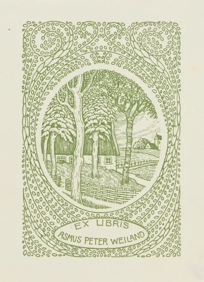 Bookplate Of Asmus Peter Weiland