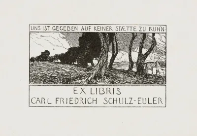 Bookplate Of Carl Friedrich Schulz Euler