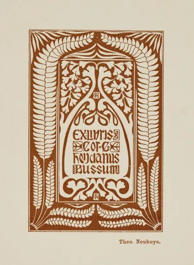 Bookplate Of Cor C Heydanus Bussum