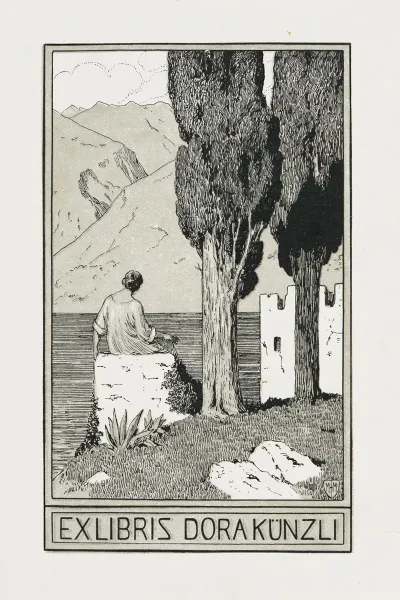 Bookplate Of Dora Kunzli
