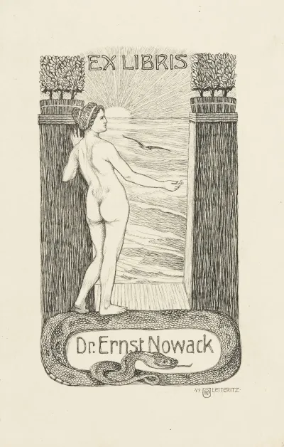 Bookplate Of Dr Ernst Nowack