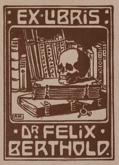 Bookplate Of Dr Felix Berthold