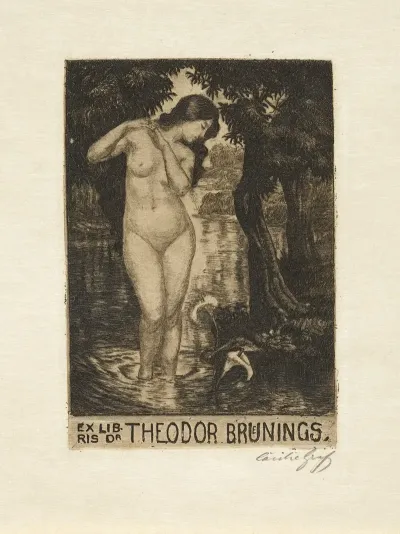 Bookplate Of Dr Theodor Bruenings