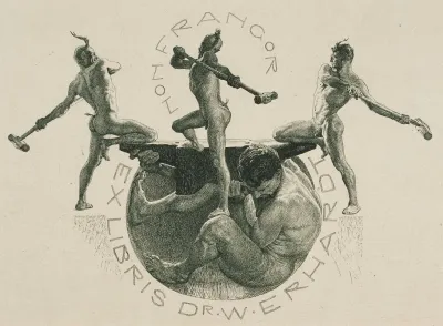 Bookplate Of Dr W Erhardt Non Frangor