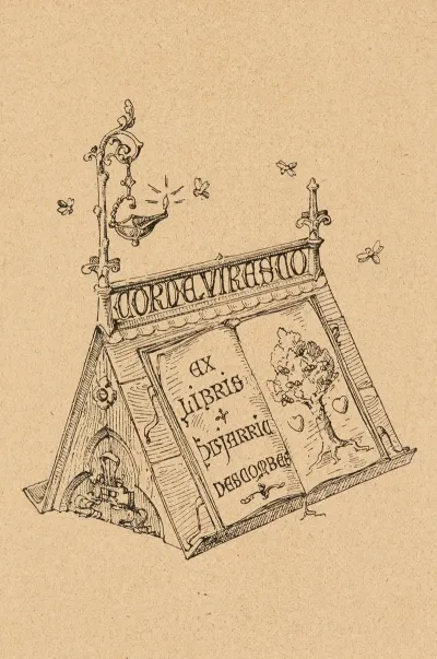 Bookplate Of Dujarric Descombes Corde Viresco