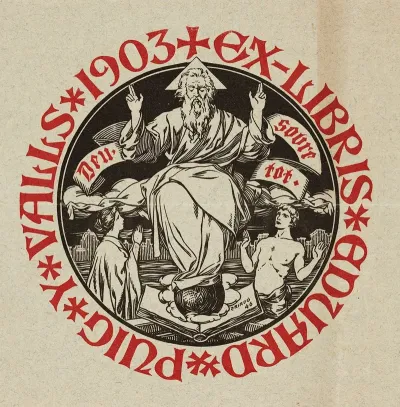Bookplate Of Eduardo Puig Valls 1903