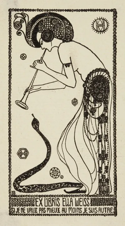 Bookplate Of Ella Weiss Si Je Ne Vaux Pas Mieux Au Moins Je Suis Autre