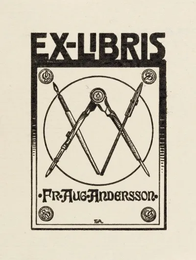 Bookplate Of Fr Aug Andersson